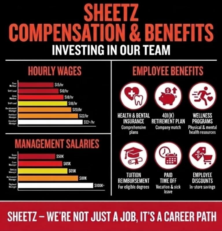 Sheetz Pay Rate 2026 – Hourly Wages , Salaries & Benefits
